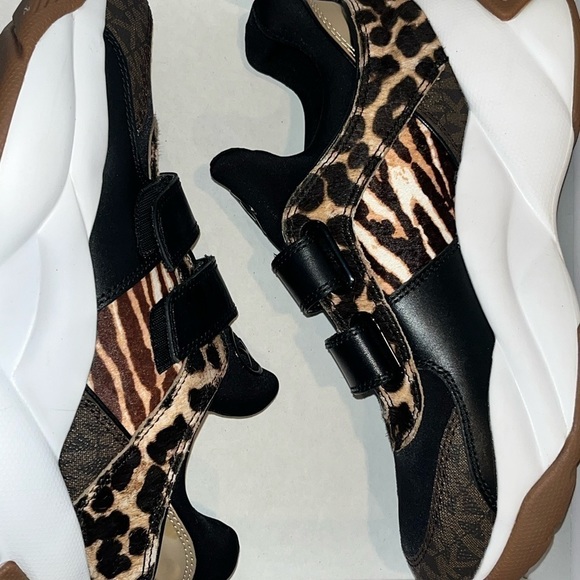 NEW! Michael Kors Keeley Trainer Camel, Leopard & Zebra Platform Sneaker… - Picture 10 of 12